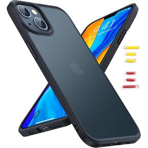 TORRAS Guardian Shockproof for iPhone 16 Pro Case, [4X Military-Grade Test Protection] Anti-Scratch DIY-Buttons Slim Thin Translucent Matte Hard Back Case for iPhone 16 Pro, Black