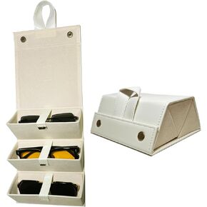 Longjet Sunglasses Organizer 5 Slots Travel Glasses Case Multiple Pairs Eyeglasses Storage Box Hanging Eyewear Holder