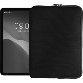 kwmobile Case Compatible with 9,7"-11" Tablet Cover - Tablet Sleeve - Protective Canvas 10 x 7.1 inches (25.6 x 18.1 cm) - Petrol
