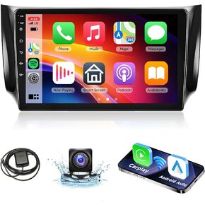 8 Core 4G+64G 10.1 Inch Car Radio for Nissan Sentra Sylphy B17 2013-2017, Rimoody Android 13 Car Stereo Carplay Android Auto Touch Screen Mirror Link DSP Bluetooth FM/RDS GPS WiFi SWC Backup Camera