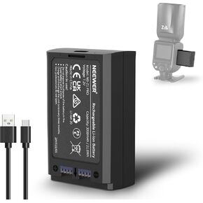 Neewer 7.4V/2600mAh Replacement Li-ion Battery for Flash Speedlite, Lithium Battery Pack Compatible with Neewer TTL Z1-C Z1-S Z1-N Round Head Flash Speedlite