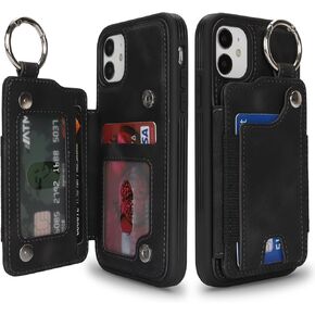 Case for iPhone 12 Pro Max Phone Case مع حامل بطاقة ائتمان حلقة المفاتيح للنساء ، للحصول على محفظة Iphone 12 Pro Max Leather مع فتحات بطاقة Kickstand Former for Men- teal