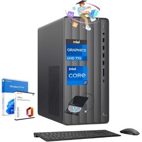 HP Envy Desktop, NVIDIA GeForce RTX 3050, 12th Gen Intel Core i7-12700, 16 GB SDRAM, 1 TB SSD, Windows 11 Home, Wi-Fi 6 & Bluetooth, Wireless Keyboard & Mouse, Pre-Built PC Tower (TE01-3050, 2022)