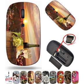 maizi Wireless Mouse Cute for PC Computer Chromebook Notebook, Wireless Mice Cute Image ID: 31769132 White Yellow and Pink Lightweight 2.4G with USB Receiver Product of USA