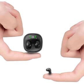 Skintone Nude Small Mini Invisible Earbuds Wireless Bluetooth Ear Buds for Small Ears Canals Women Kids, Skin Color Tiny Smallest Micro Discreet Hidden Headphones Comfortable Earbuds Wireless for Work