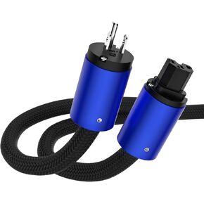 Tertullus HiFi Power Cord, Audio Ac Audiophile Power Cable 11AWG 125V 15A with US C15 IEC Plug for Speaker, Filter, Turntable, Amplifier, Subwoofer, DAC (1M/3.3FT)