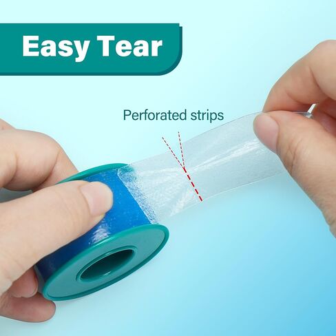 LotFancy Medical Silicone Tape, 2Rolls 1"×5.5 Yds, Waterproof Adhesive Surgical Tape, Soft Skin Tape for Surgery First Aid, Wound, Bandage and Sensitive Skin in Saudi Arabia