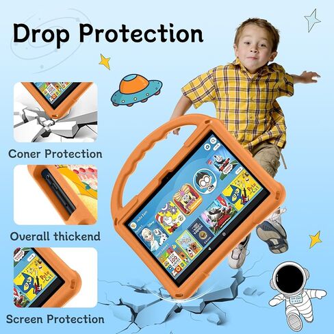 Fire HD 8 Tablet Case,Kindle Fire HD 8 Case,Auorld Rotating 360 Lightweight Shockproof 8 inch Tablet Case Cover with Handle Stand for Amazon Fire HD 8/8 Plus(12/10th Generation,2022/2024 Release) in Kuwait