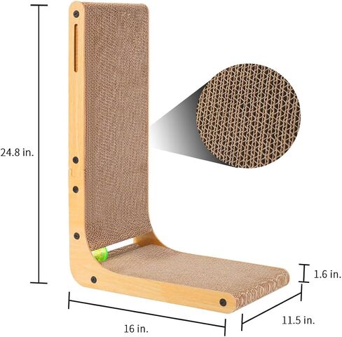 Cat Scratcher, Cat Scratching Post with Ball Cat Toy, Large Cat Scratcher for Indoor Cats with Catnip,Cat Scratching Board Cardboard Cat Scratcher with Double-Sided Usability in Saudi Arabia