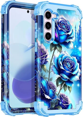 Casetego for Galaxy S25 5G Case,Glow in The Dark Three Layer Heavy Duty Sturdy Shockproof Full Protection Rugged Hard PC+Soft TPU Bumper Case for Samsung Galaxy S25 6.2 inch,Dark Purple in Saudi Arabia