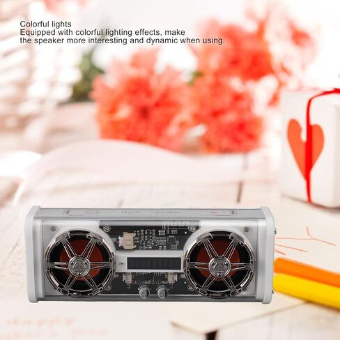 Transparent Speaker with Subwoofer, 5.3, Colorful Lights for Home, Party, Travel (Black), Generic7xdgiqac8h-12 in Kuwait