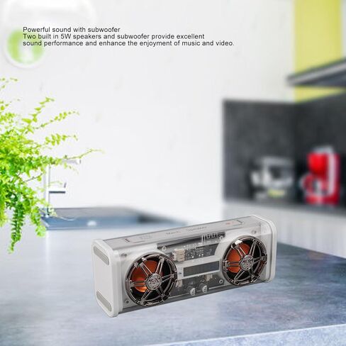 Transparent Speaker with Subwoofer, 5.3, Colorful Lights for Home, Party, Travel (Black), Generic7xdgiqac8h-12 in Kuwait