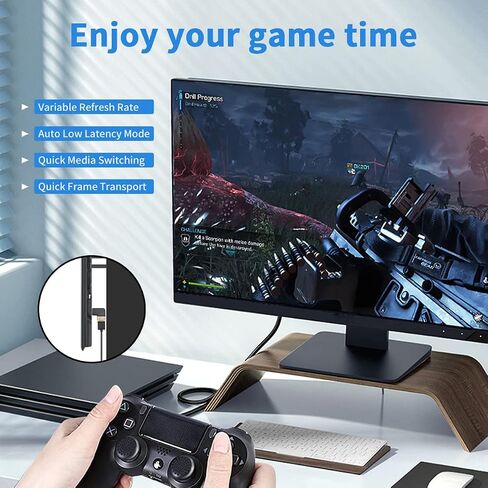 DUTTEK Right Angle HDMI ADAPTER ذكر إلى أنثى 2.1 نسخة ، 8K HDMI 90 درجة محول ، ارتفاع السرعة 48GBPS محول HDMI دعم 8K نقل الصوت والفيديو للتلفزيون ، ROKU ، FIRE STACK 2 حزمة in Saudi Arabia