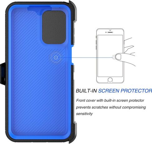 Tekcoo Case for Motorola Moto G Play 2024 [4G Network Only] with [Built-in Screen Protector] Holster Locking Belt Clip [Military Grade 12FT Drop Tested] Full Body Carrying Kickstand Cover [Orange] in Saudi Arabia