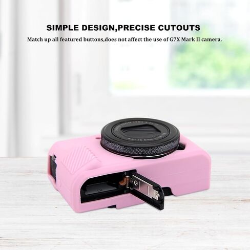 حالة كاميرا G7X Mark II ، غطاء واقي من السيليكون الناعم غطاء خفيف الوزن للغاية لكاميرا Canon PowerShot G7X Mark II (بدون غطاء للعدسة) (أبيض) in Kuwait
