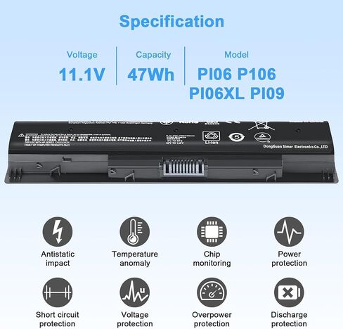 New VI04 V104 Battery Replacement for HP Envy 14 15 17 Series HP ProBook 440 G2 450 G2 TPN Q139 Q140 Q141 Q142 Q143 Spare 756743-001 756745-001 756479-421 HSTNN-DB6K HSTNN-LB6K in Saudi Arabia