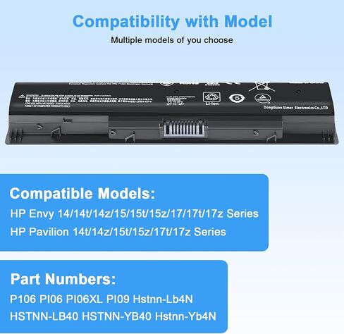 New VI04 V104 Battery Replacement for HP Envy 14 15 17 Series HP ProBook 440 G2 450 G2 TPN Q139 Q140 Q141 Q142 Q143 Spare 756743-001 756745-001 756479-421 HSTNN-DB6K HSTNN-LB6K in Saudi Arabia