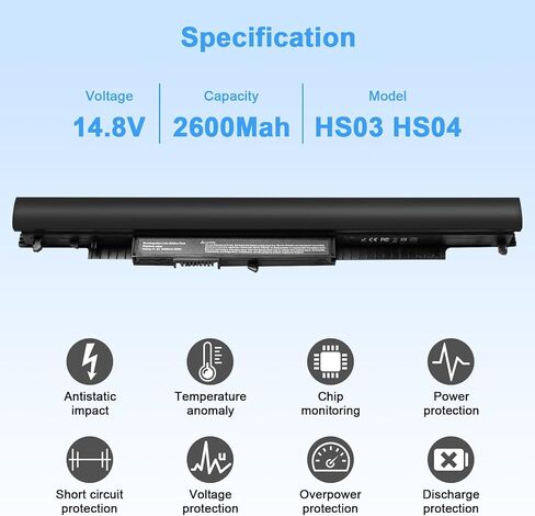 New VI04 V104 Battery Replacement for HP Envy 14 15 17 Series HP ProBook 440 G2 450 G2 TPN Q139 Q140 Q141 Q142 Q143 Spare 756743-001 756745-001 756479-421 HSTNN-DB6K HSTNN-LB6K in Saudi Arabia