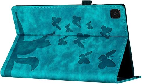 Tablet Case for Samsung Galaxy Tab A7 Lite 8.7 Inch (SM-T220/ T225/ T227) Premium PU Leather Convenient Stand Feature Shockproof Protection Flip Cover Butterfly Cat Pattern - Purple in Saudi Arabia