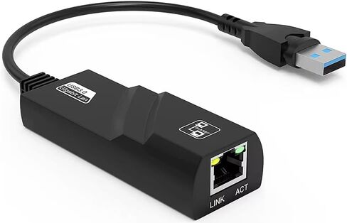 محول شبكة Ethernet ، USB إلى RJ45 LAN Wired Adapter لـ Ultrabook و Chromebook و Coortop و Desktop و SILP وتشغيل USB 3.0 1000 ميجابت في الثانية متوافق مع Macbook Steam Deck و Switch و Windows in Saudi Arabia
