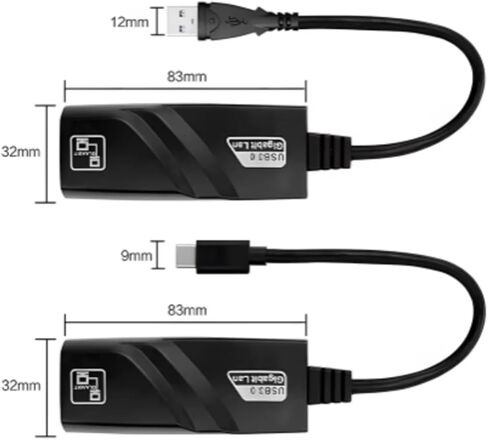 محول شبكة Ethernet ، USB إلى RJ45 LAN Wired Adapter لـ Ultrabook و Chromebook و Coortop و Desktop و SILP وتشغيل USB 3.0 1000 ميجابت في الثانية متوافق مع Macbook Steam Deck و Switch و Windows in Saudi Arabia