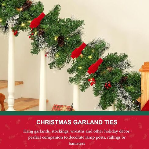 70 PCS Christmas Garland Ties Holiday Plant Cable Straps, Adjustable Xmas Decorative Nylon Reusable Hook and Loop Design, 7.87 Inch Long, Green in Saudi Arabia