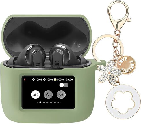 Case Cover Compatible with JBL Tour Pro 3 Earbuds, Soft Silicone Protective Skin for JBL Tour Pro 3 Case with Accessories Bling Keychain for Women Girl (Pink) in Saudi Arabia