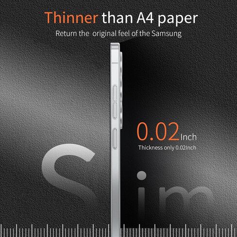 Dataroad for Samsung Galaxy S25 Ultra Slim Case ، 0.2 ملم مناسب [رفيع] الغطاء الخفيف للوزن الشفافة PP الخلفية [مضادات الأصفر والنصفر] مع Samsung S25 Ultra 6.9 بوصة واضحة. in Kuwait