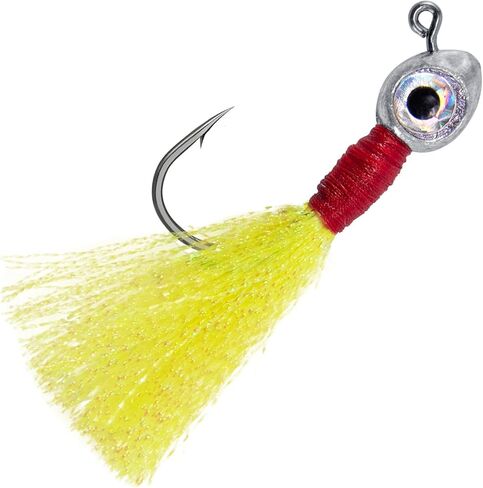 Dr.fish 10 Pack Big Eye Fishing Jig Heads Salaltwater Fishing Swimbait Jig Trout Walleye Hair Jigs Bass Hook in Kuwait