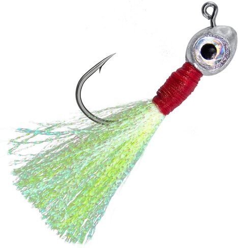 Dr.fish 10 Pack Big Eye Fishing Jig Heads Salaltwater Fishing Swimbait Jig Trout Walleye Hair Jigs Bass Hook in Kuwait