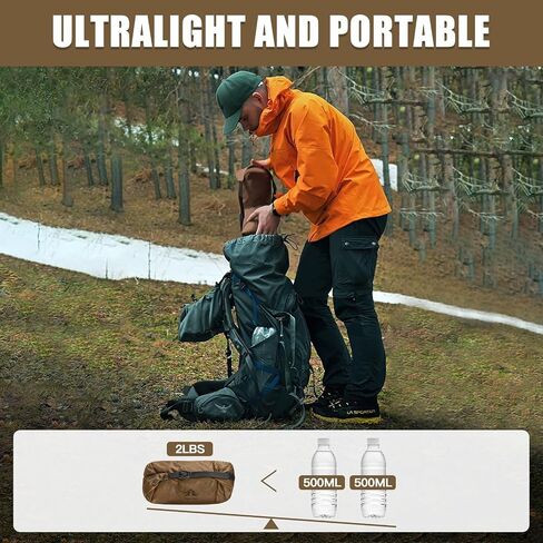 Night Cat Ultralight Tent 2 Person for Professional Backpacker Hiker 3 LBS Only Backpacking Bivvy Ground Tent Heavy Rain Waterproof Trekking Pole Not Included in Saudi Arabia