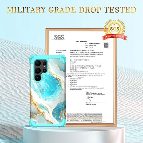 Hocase for Galaxy S23 Ultra Case, Shockproof Heavy Duty Hard Plastic+Soft Silicone Rubber Bumper Hybrid Dual-Layer Protective Case for Samsung Galaxy S23 Ultra 6.8" 2023 - Mandala in Galaxy in Kuwait