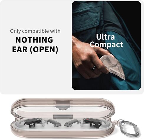 for Nothing Ear (Open) Case Cover, Transparent and Protective Clear TPU Case Compatible for Nothing Ear (Open) Charging Headphones with Keychain (Clear) in Saudi Arabia