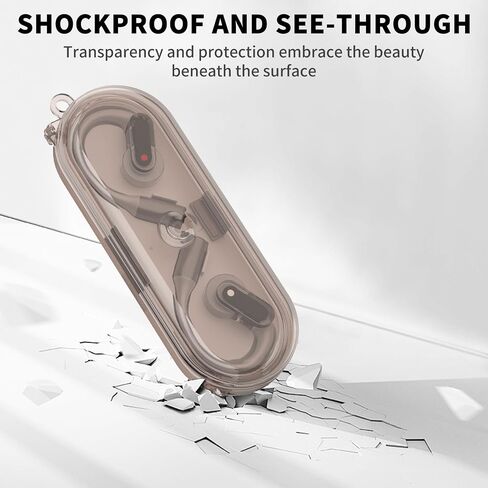 for Nothing Ear (Open) Case Cover, Transparent and Protective Clear TPU Case Compatible for Nothing Ear (Open) Charging Headphones with Keychain (Clear) in Saudi Arabia