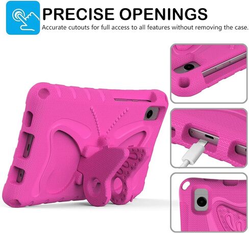 for Samsung Galaxy TAB A7 Lite 8.7" T220/T225/T227(2020/2021)/TAB A9 8.7" SM-X110/X115N(2023) Butterfly Wings Kickstand Kids Girl Tablet Case EVA Material Case for TAB A 8.0" T290/T295(2019) (Violet) in Saudi Arabia