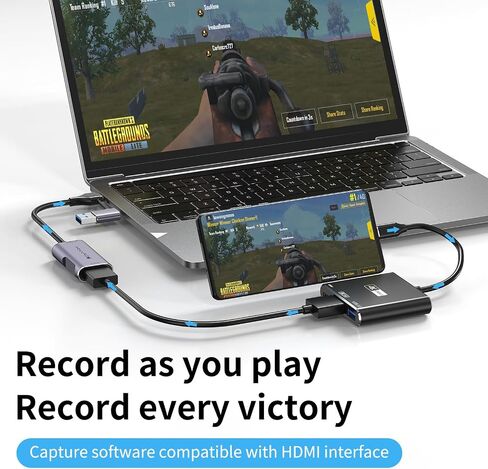USB 3.0 Audio Video Capture Card with Microphone 4K30HZ HD Loop Output, 1080p 60fps Video Recorder for Streaming Video Game Capture for Cell Phones/DSLR Cameras / PS5 / Xbox/PC in Saudi Arabia