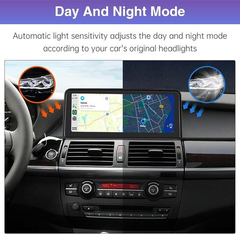 Road Top 12.3 بوصة شاشة لمس السيارة اللاسلكية CarPlay Android Auto لسيارة BMW X5 X6 Series E70/E71 2009-2013 سنة مع نظام CIC، مستقبل راديو الوسائط المتعددة ستيريو للسيارة in Kuwait