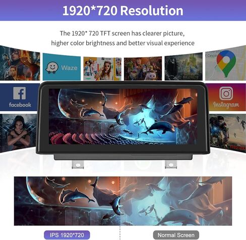 Road Top 12.3 بوصة شاشة لمس السيارة اللاسلكية CarPlay Android Auto لسيارة BMW X5 X6 Series E70/E71 2009-2013 سنة مع نظام CIC، مستقبل راديو الوسائط المتعددة ستيريو للسيارة in Kuwait