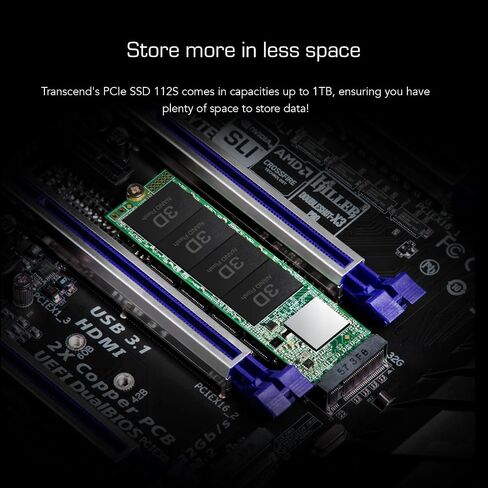 ترانسيند هارد SSD داخلي للالعاب بذاكرة مستديمة 4TB MTE250H - منفذ الملحقات الاضافية السريع الجيل الرابع، M.2 2280 مع مشتت حراري من الالومنيوم، حتى 7200 ميجابايت/ثانية - TS4TMTE250H in Kuwait