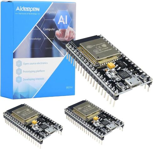 ESP32S Board 38PIN ESP32 WROOM-32 Development Board, Aideepen ESP32S Board CP2102 2.4GHz Dual-Core Compatible with Arduin, Nodemcu, and MicroPytho in Saudi Arabia