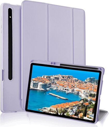 Case for Samsung Galaxy Tab S8 Plus 2022 / S7 FE 2021 / S7 Plus 2020 12.4" Case with S Pen Holder Dual, Slim Folio Stand Protective Tablet Cover, Multi-Angle Viewing Auto Wake/Sleep(Pink) in Saudi Arabia