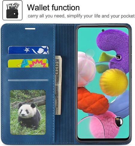 EYZUTAK Premium PU Leather Flip Case for Samsung Galaxy A15 4G/5G, Magnetic Closure Protective Case Stand Function Card Cash Slots Shockproof Durable Wallet Cover Soft TPU Inner Phone Case - Brown in Saudi Arabia