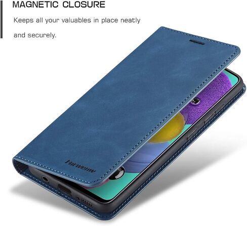 EYZUTAK Premium PU Leather Flip Case for Samsung Galaxy A15 4G/5G, Magnetic Closure Protective Case Stand Function Card Cash Slots Shockproof Durable Wallet Cover Soft TPU Inner Phone Case - Brown in Saudi Arabia