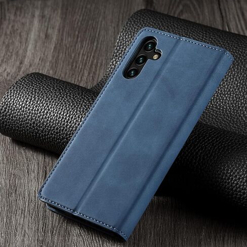 EYZUTAK Premium PU Leather Flip Case for Samsung Galaxy A15 4G/5G, Magnetic Closure Protective Case Stand Function Card Cash Slots Shockproof Durable Wallet Cover Soft TPU Inner Phone Case - Brown in Saudi Arabia