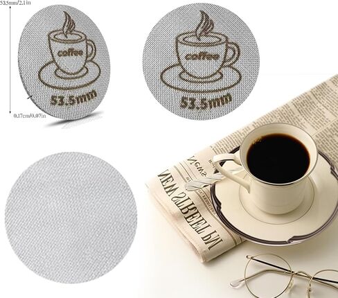 Espresso Puck Screen for 54mm Portafilter Basket, 1.7mm Thickness Made with 316 Stainless Steel, Coffee Machine Reusable Filter for Barista Accessories (54mm *2） in Saudi Arabia