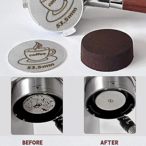 Espresso Puck Screen for 54mm Portafilter Basket, 1.7mm Thickness Made with 316 Stainless Steel, Coffee Machine Reusable Filter for Barista Accessories (54mm *2） in Saudi Arabia