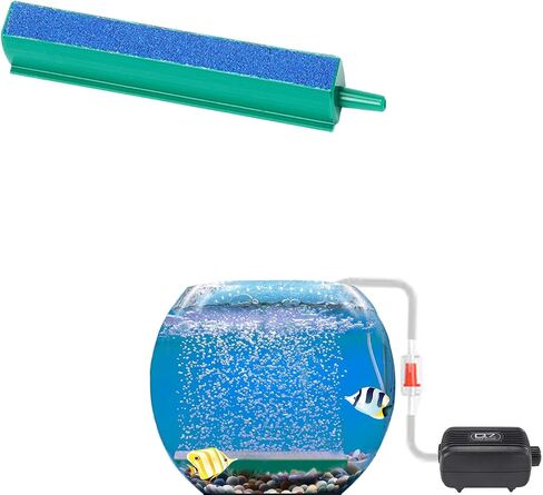 16 Inch Aquarium Air Stones Bar - Air Stone Kit with 5 Pcs Square Oxygen Diffuser Long Bubble Release Mineral Airstones for Fish Tank Pumps DWC Bucket Reservoir Pond in Saudi Arabia
