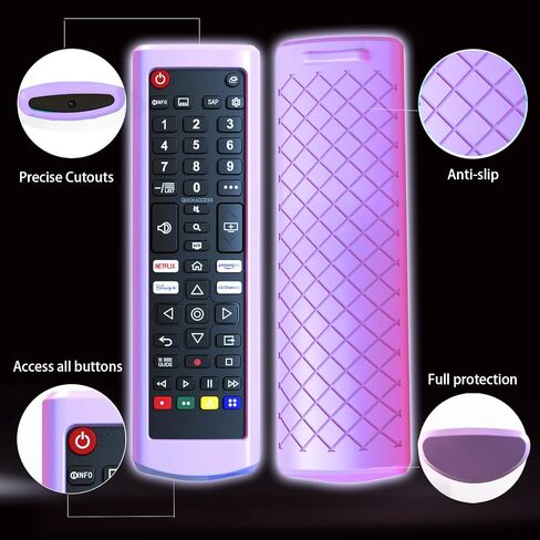 Case for LG TV Remote, Glow in The Dark Remote Cover for LG Remote Control for Smart TV, Battery Cover Replacement Sleeve Skin Blue in Saudi Arabia