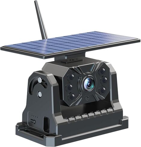 2 Magnetic Solar Wireless Backup Camera Built-in 10000mAh Battery & Solar Panel HD1080P 7" DVR Monitor 1Min DIY Installation Rechargeable Reverse Camera System for Hitch Towing Travel RV 5th Wheel in Saudi Arabia