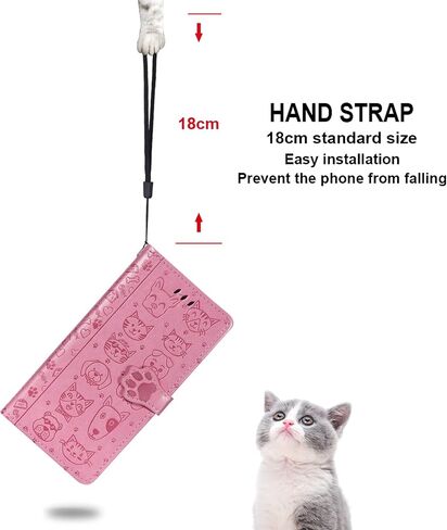 Zyzx Fit for iPhone 12 6.1 "Cartoon Girl Wallet Case ، Cat Dog Flip Phone Shell مع فتحة بطاقات الائتمان وغطاء غطاء حماية مغناطيسي مقاوم للصدمة لـ iPhone 12/Pro Mg (Rose Gold) in Kuwait